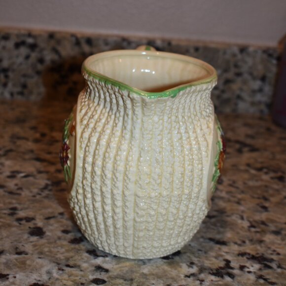 Tashiro Shoten Hobnail Floral Pitcher Made in Japan - Picture 2 of 5